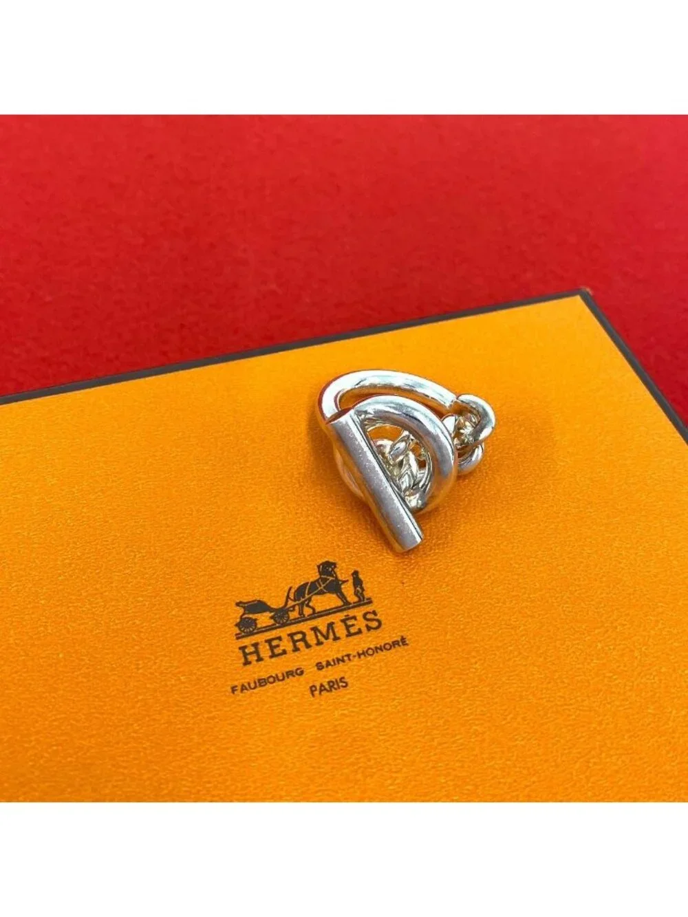 Hermes Croisette Ring 925 Sterling Silver